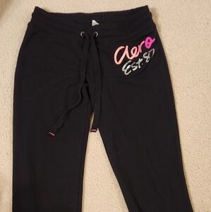 Aero Cropped Black Joggers